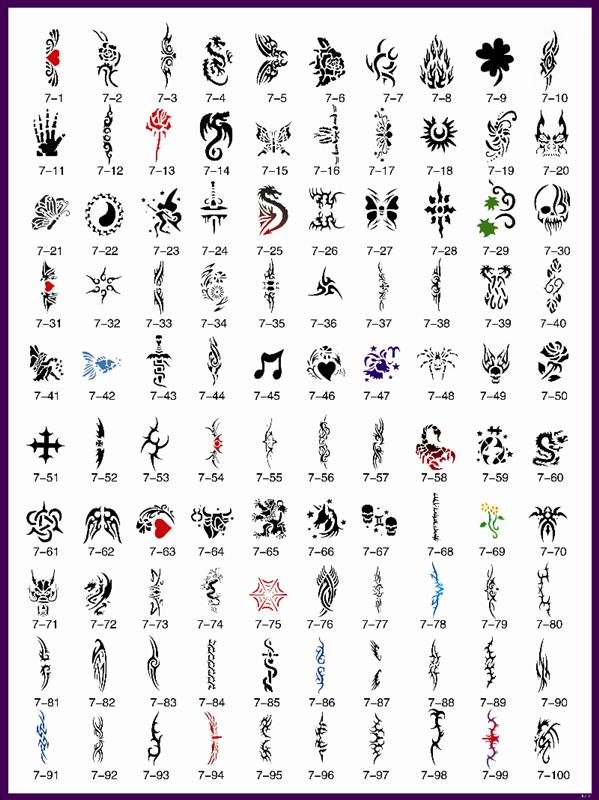 free temporary tattoo designs. Now we are offering a brand new professional 100 Designs of Tattoo 