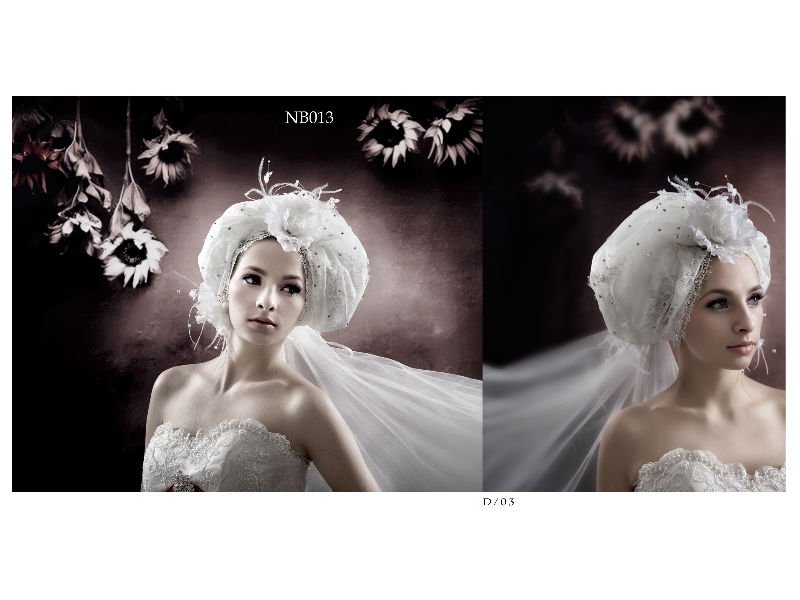 Product Show wedding veil Model NoNB013 Embroidery beaded lace