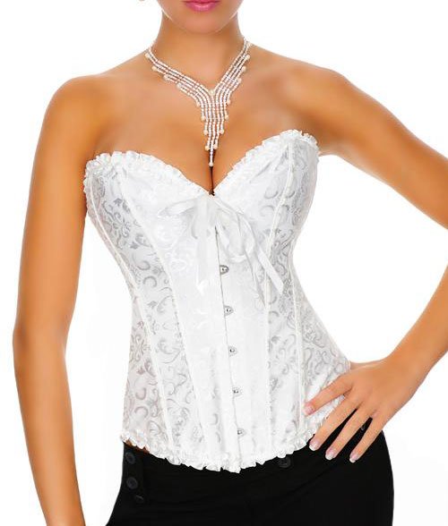 New Sexy White Wedding Corset Tops bridal corset Lingerie women's underwear