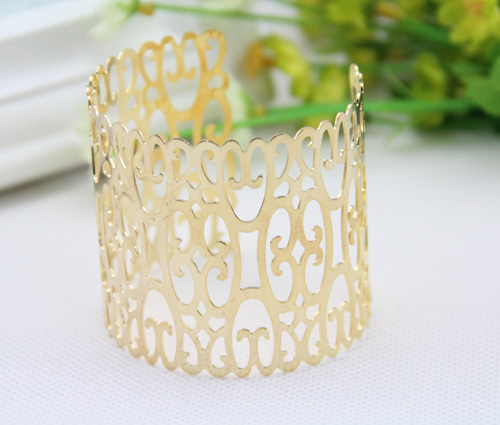 Free Shipping! 2016 4pcs/lot Chinese Tradional Flower Pattern Design Opening Hollow Out Women Hand Jewelry Bracelet JYMB07078446