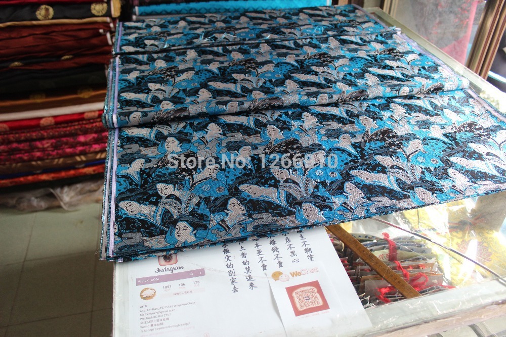 chinese silk brocade woven damask fabric cheongsam...